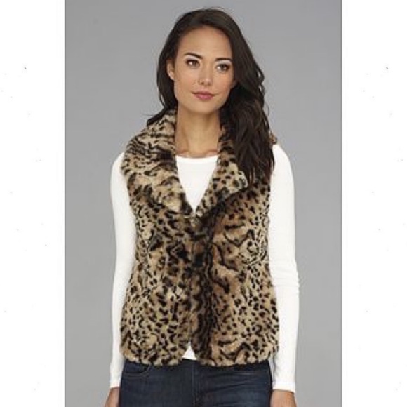 🐆 JACK by BB Dakota Fayola Leopard Faux Fur Vest 🌼 - Picture 1 of 16